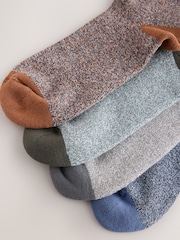 Blue/Red/Grey Twisted Heavyweight Socks 4 Pack - Image 7 of 7