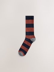 Red/Blue/Green Stripe Twisted Heavyweight Socks 4 Pack - Image 3 of 8
