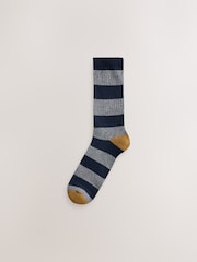 Red/Blue/Green Stripe Twisted Heavyweight Socks 4 Pack - Image 5 of 8
