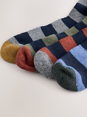 Red/Blue/Green Stripe Twisted Heavyweight Socks 4 Pack - Image 8 of 8