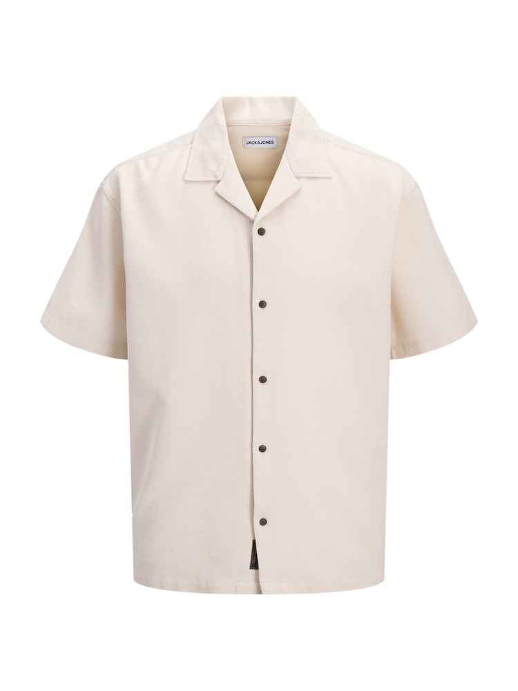 Natur - JACK & JONES JUNIOR Resort Collar Short Sleeve Shirt and Short Textured Set - Bild 2 von 2