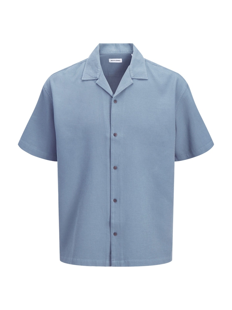 Hellblau - JACK & JONES JUNIOR Resort Collar Short Sleeve Shirt and Short Textured Set - Bild 2 von 2