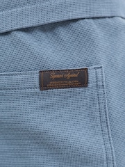 JACK & JONES JUNIOR Light Blue Resort Collar Short Sleeve Shirt and Short Textured Set - Image 4 of 7