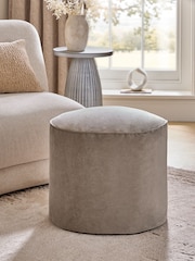 Natural Heritage Velvet Pouffe - Image 1 of 3