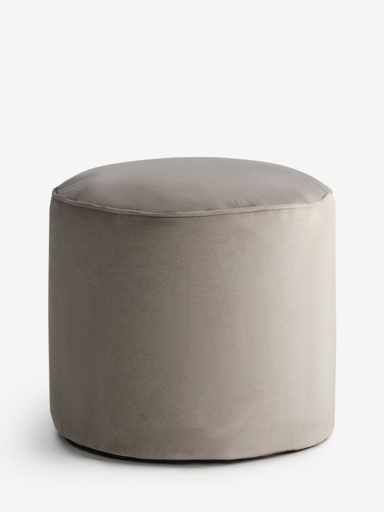 Natural Heritage Velvet Pouffe - Image 3 of 3