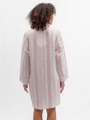 Cyberjammies Pink Linen Printed Stripe Nightshirt - Image 2 of 3