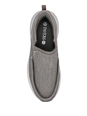 رمادي - Pavers Wide Fit Laceless Slip On Trainers - Image 4 of 5