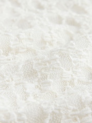 Ecru Short Sleeved Floral Lace Button Top - Image 8 of 8