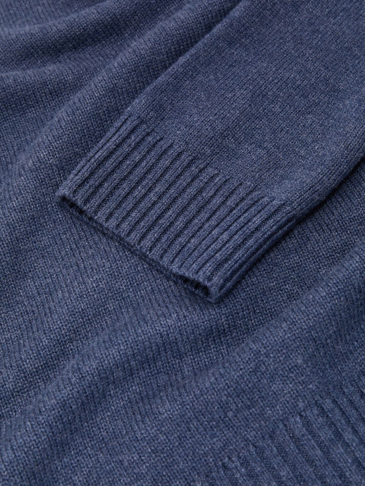 Reiss Blue Harriet Wool-Cashmere Roll-Neck Jumper - Image 7 of 7