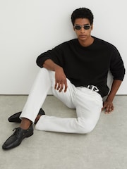 Reiss White Bishopsgate Straight-Leg Jeans - Image 1 of 7