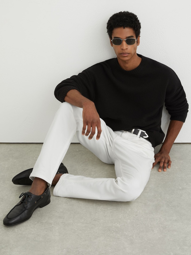 Reiss White Bishopsgate Straight-Leg Jeans - Image 1 of 7 Reiss White Bishopsgate Straight-Leg Jeans - Image 1 of 7