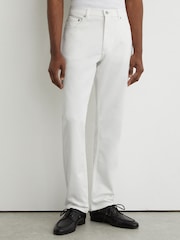 Reiss White Bishopsgate Straight-Leg Jeans - Image 4 of 7