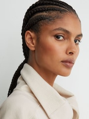 Reiss Ivory Layla Lyocell-Wool Half-Zip Sweatshirt - Image 3 of 6