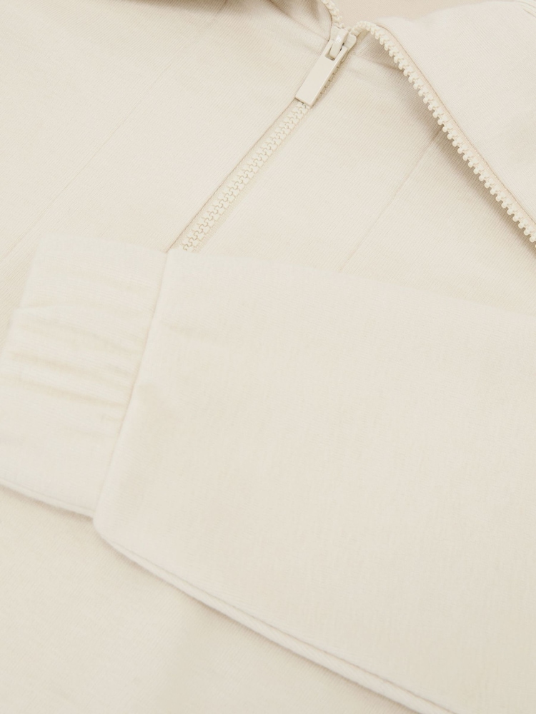 Reiss Ivory Layla Lyocell-Wool Half-Zip Sweatshirt - Image 6 of 6