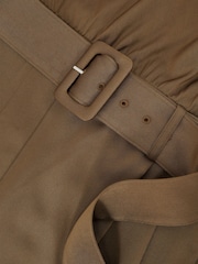 Reiss Khaki Green Erica Satin Cowl-Neck Wide-Leg Jumpsuit - Image 7 of 7