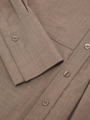 Reiss Neutral Adie Wool-Blend Long-Sleeve Shirt - Image 7 of 7