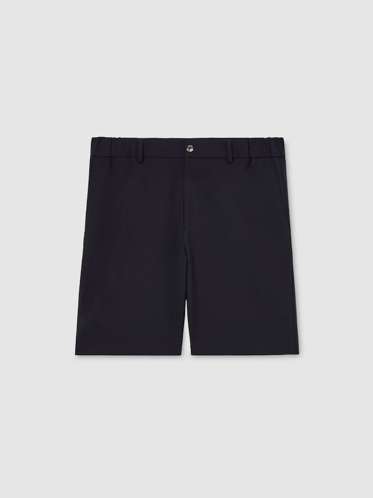 Reiss Navy Drill Technical Stretch Shorts - Image 2 of 6