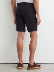 Reiss Navy Drill Technical Stretch Shorts - Image 5 of 6