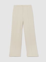 Reiss Ivory Layla Lyocell-Wool Wide-Leg Joggers - Image 2 of 6