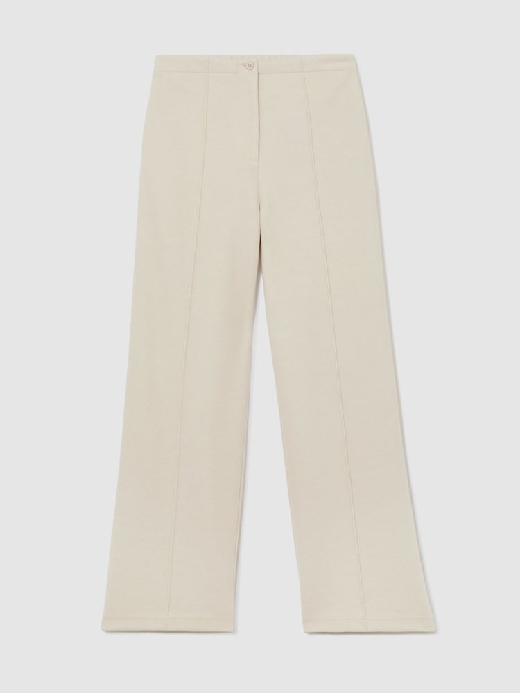 Reiss Ivory Layla Lyocell-Wool Wide-Leg Joggers - Image 2 of 6