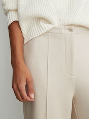 Reiss Ivory Layla Lyocell-Wool Wide-Leg Joggers - Image 4 of 6