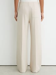Reiss Ivory Layla Lyocell-Wool Wide-Leg Joggers - Image 5 of 6
