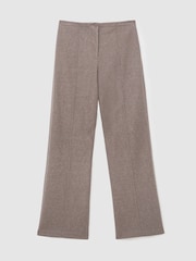 Reiss Fawn Brown Layla Lyocell-Wool Wide-Leg Joggers - Image 2 of 7