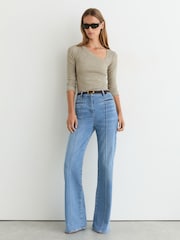 Reiss Fliss Asymmetric Metallic Long-Sleeve Top - 6의 이미지 4