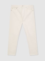 Reiss White Rathbone Relaxed-Fit Cropped Jeans - Image 2 of 6