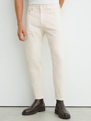 Reiss White Rathbone Relaxed-Fit Cropped Jeans - Image 3 of 6