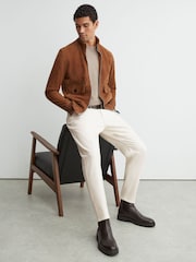 Reiss White Rathbone Relaxed-Fit Cropped Jeans - Image 4 of 6