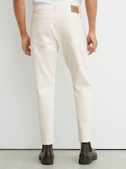 Reiss White Rathbone Relaxed-Fit Cropped Jeans - Image 5 of 6