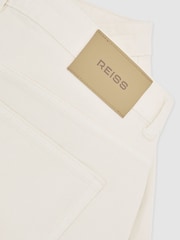 Reiss White Rathbone Relaxed-Fit Cropped Jeans - Image 6 of 6