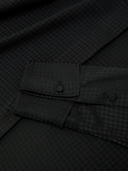 Reiss Black Elora Houndstooth-Check Jacquard Shirt - Image 7 of 7