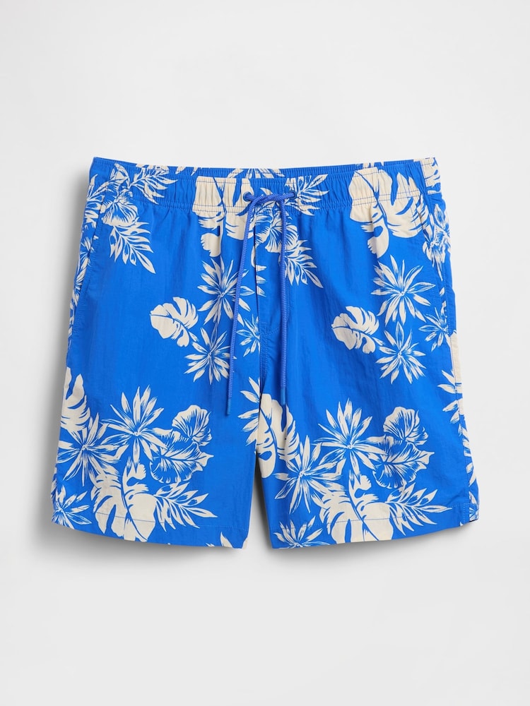 Gap Blue 6 inch Relaxed Swim Trunks - Image 6 of 6