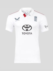 Castore White England Cricket Test Replica Ss Shirt - Image 1 of 4