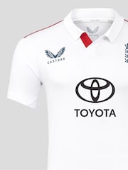 Castore White England Cricket Test Replica Ss Shirt - Image 3 of 4