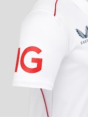 Castore White England Cricket Test Replica Ss Shirt - Image 4 of 4