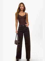 LOAVIES Brown Moonlight Mood Bodysuit - Image 4 of 5