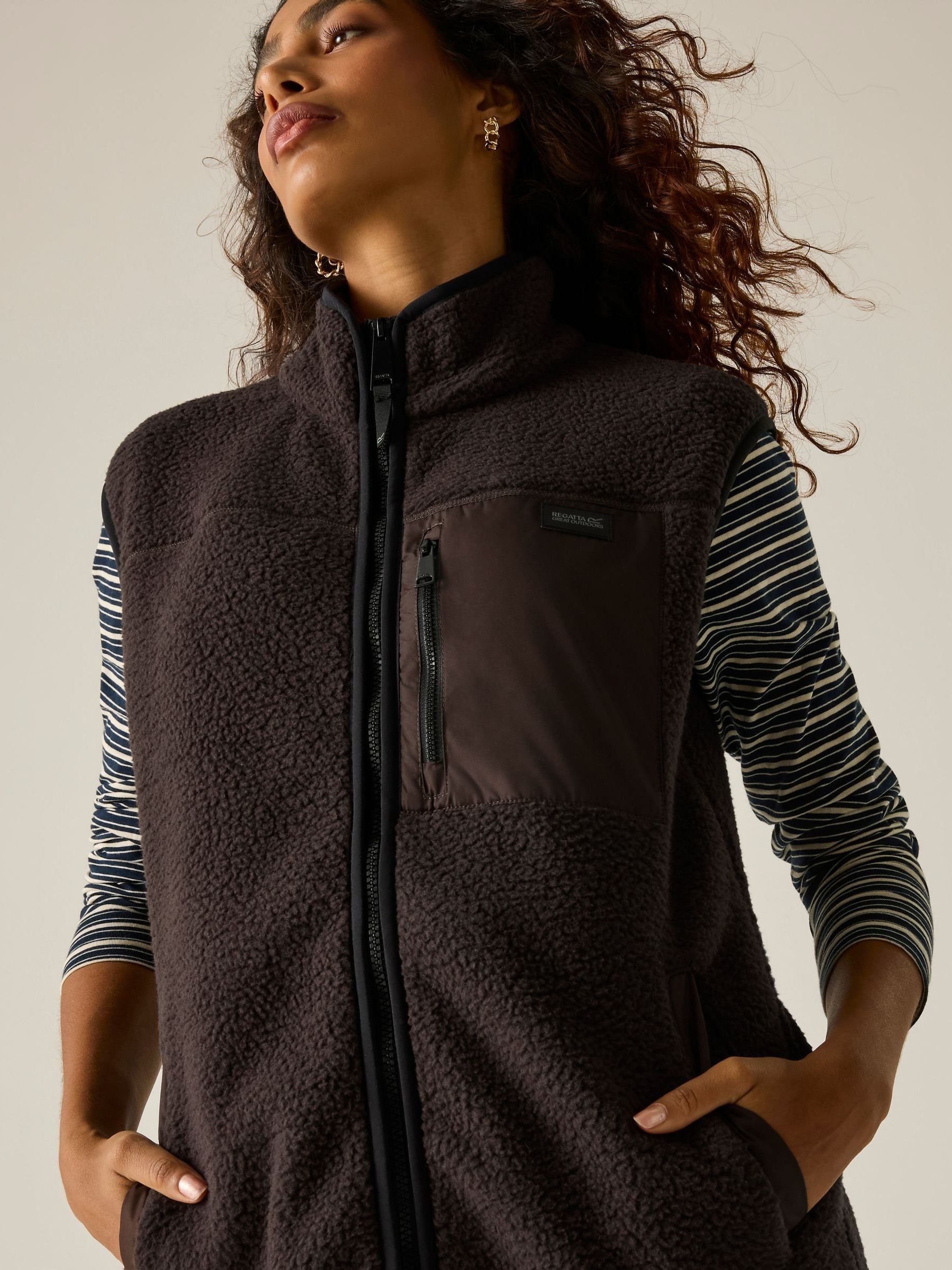 Regatta Women's Marron Sleeveless Fleece Frankie Borg Longline - Image 3