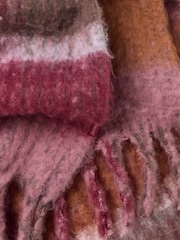 FatFace Multi Brushed Knit Stripe Scarf - Image 2 of 3