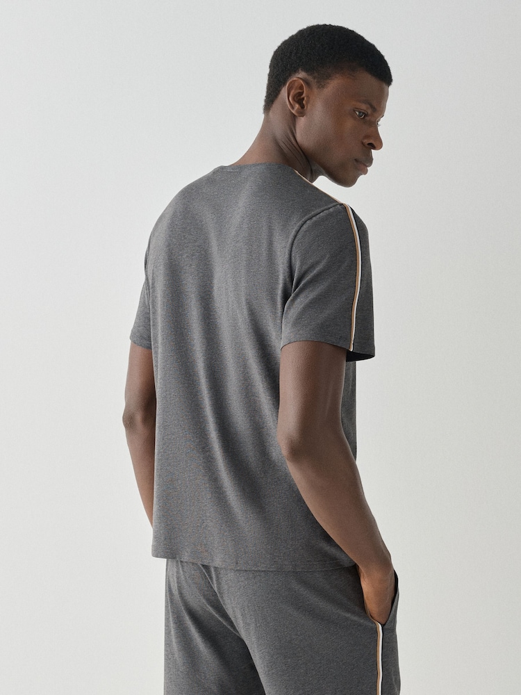 Grau - Kurzarm - BOSS T-Shirt mit einzigartigem Logo - Bild 2 von 4