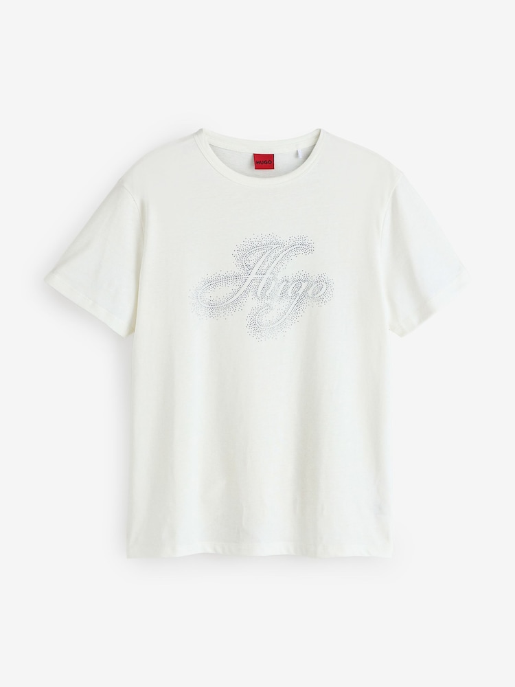 HUGO Script Logo T-Shirt - Imaginea 1 din 1