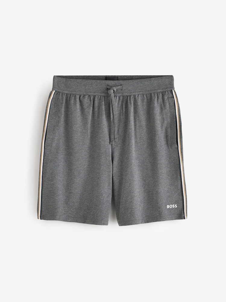 BOSS Grey Unique Logo Shorts - Image 1 of 1 BOSS Grey Unique Logo Shorts - Image 1 of 1