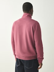BOSS Pink Zetrust Regular-Fit Logo Quarter Zip Sweatshirt - Image 2 of 4