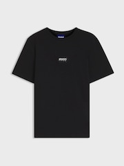 HUGO Black Relaxed Fit Logo T-Shirt - Image 1 of 1
