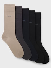 Noir - Lot de 5 paires de chaussettes BOSS - Image 1 de 3