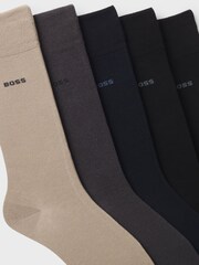 Noir - Lot de 5 paires de chaussettes BOSS - Image 3 de 3