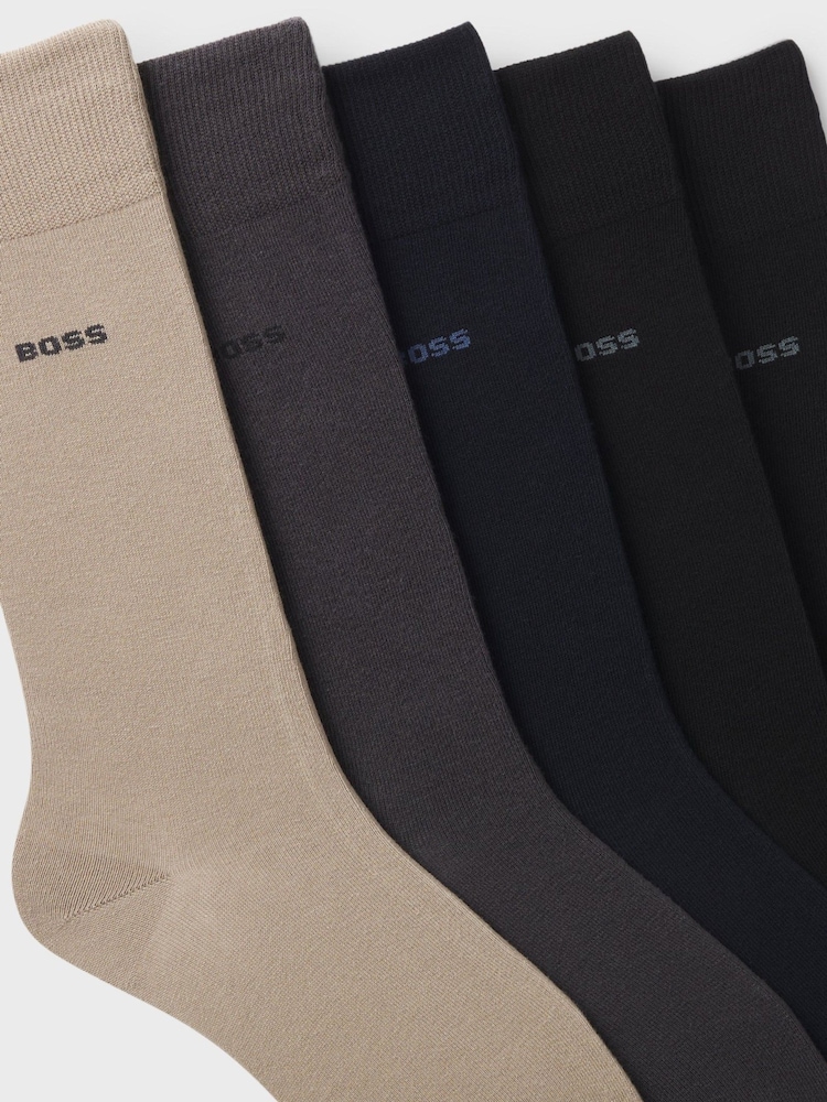 Noir - Lot de 5 paires de chaussettes BOSS - Image 3 de 3 Noir - Lot de 5 paires de chaussettes BOSS - Image 3 de 3