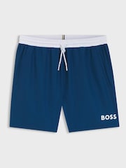 BOSS Blue Starfish Quick Dry Swim Shorts - Image 1 of 1